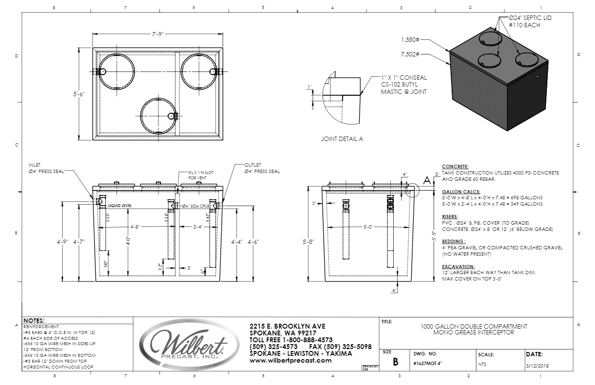 Grease Interceptors - Wilbert Precast Inc.