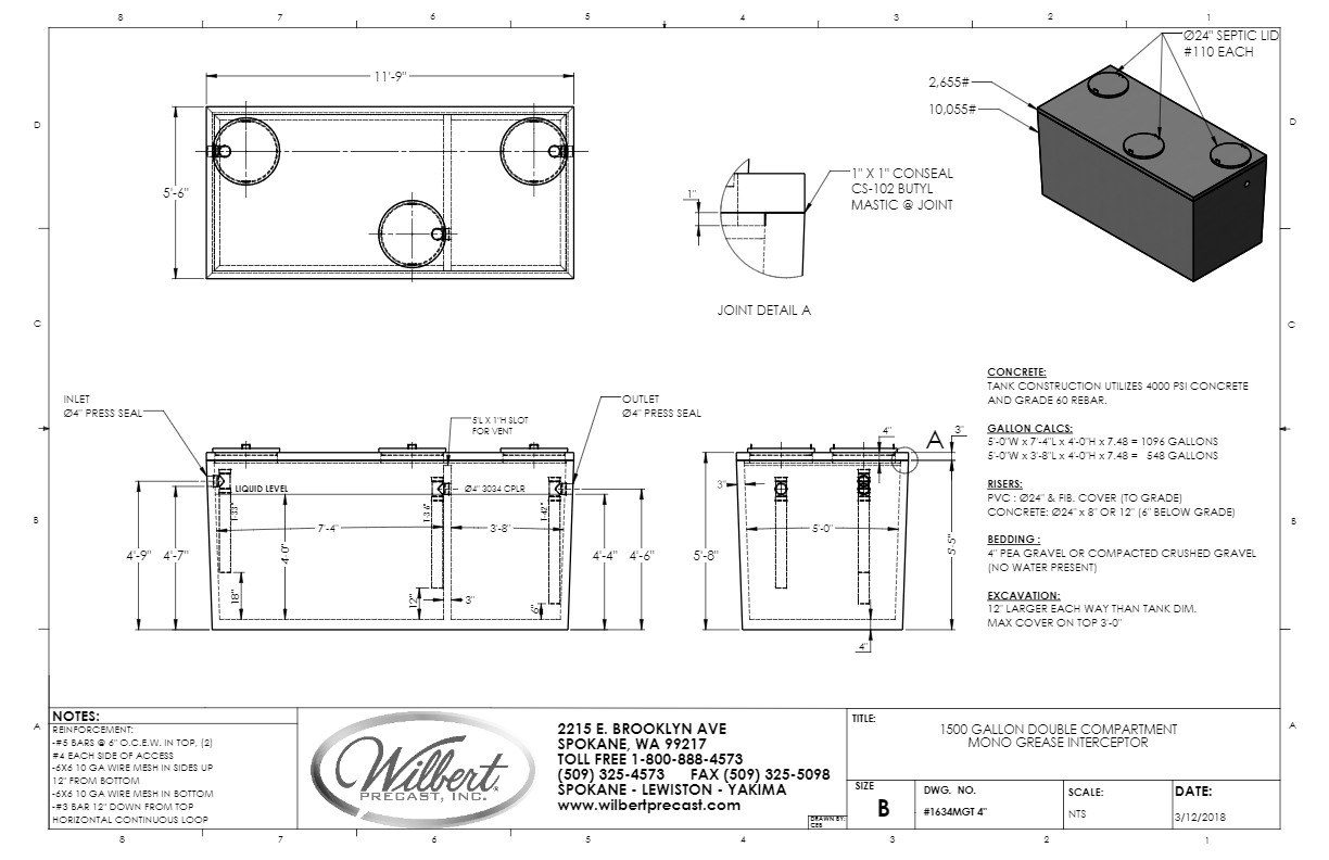 Grease Interceptors Wilbert Precast Inc.