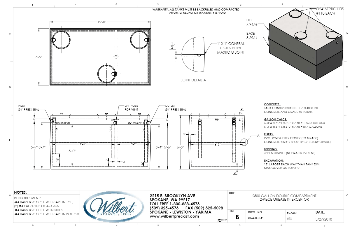 Grease Interceptors - Wilbert Precast Inc.