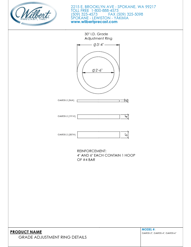 Grade Rings - Wilbert Precast Inc.